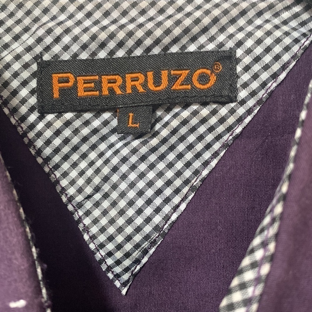 Perruzo Men's Dress Shirt Size Large - Picture 2 of 5